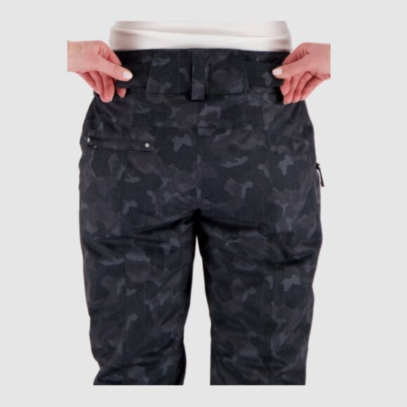 OBERMEYER Malta Snow Ski Pants HydroBlock Waterproof Grey Camo Women's 14 x 32" - Picture 2 of 16